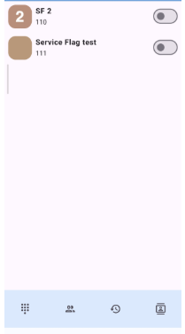 Drapeaux de service dans l'application